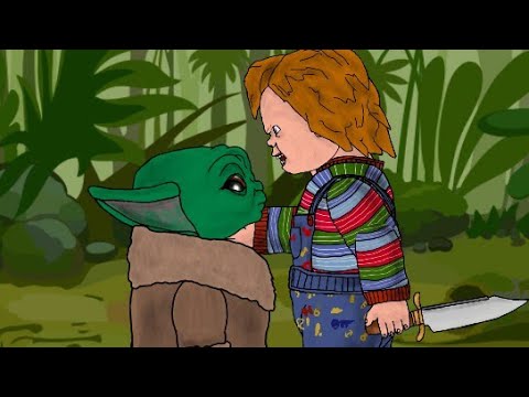 Baby Yoda Vs Chucky Drawing Cartoons 2 Animation