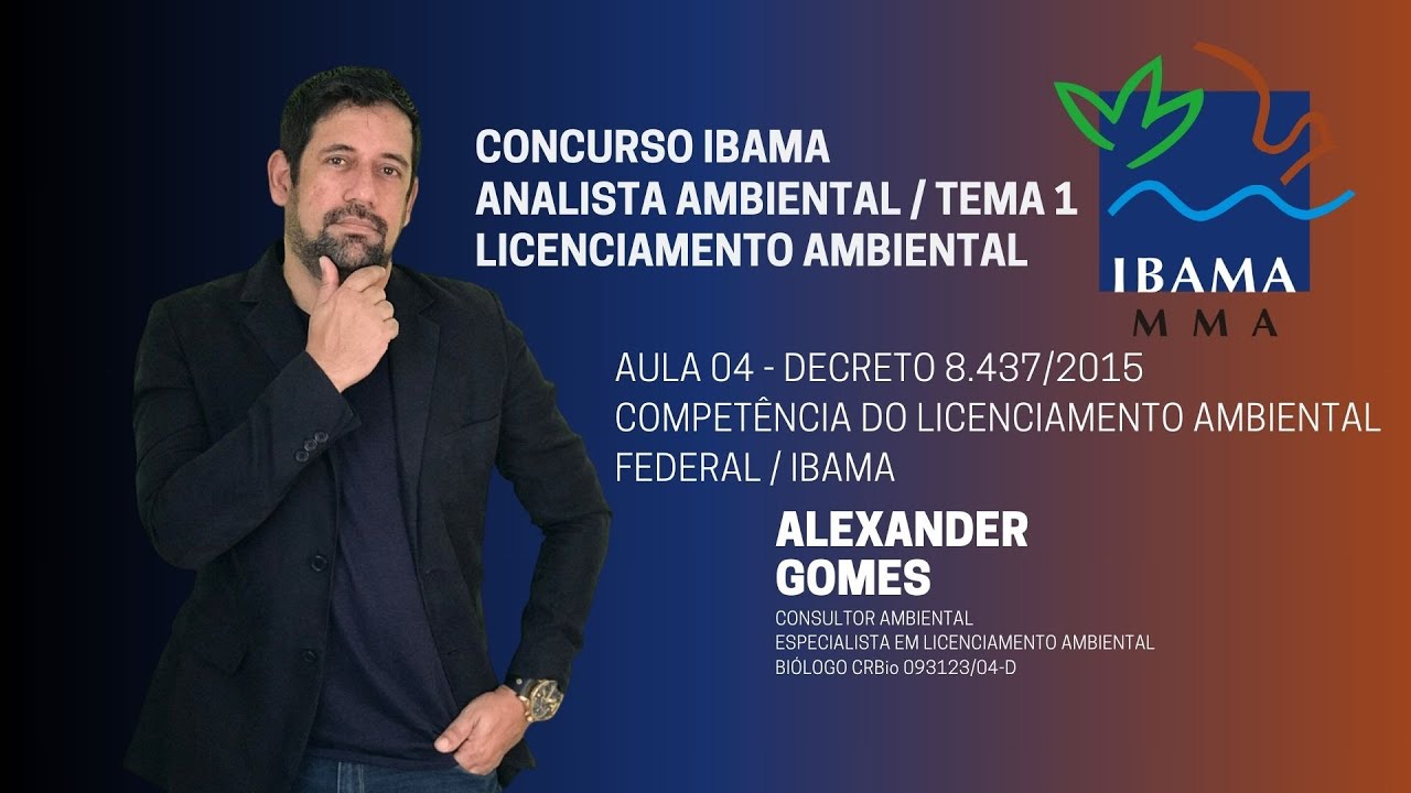 Aula 4 Decreto Federal 8.437/2015 - Cargo Analista Ambiental Concurso IBAMA 2024 / 2025 Parte 2