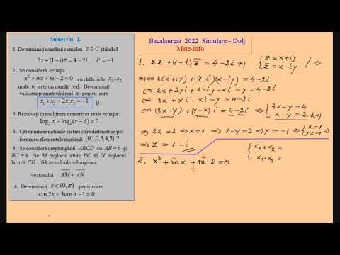 Simulare bacalaureat 2022 - Dolj - Mate Info