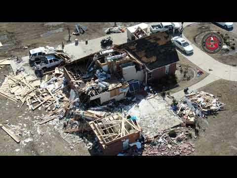 Tornado Damage in Rolling Fork, Mississippi from the storm on 3/24/2023