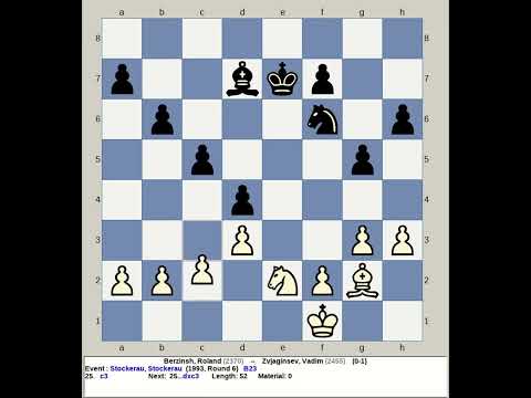 Berzinsh, Roland vs Zvjaginsev, Vadim | Stockerau Chess 1993, Austria