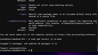Install TypeScript and ts node on Mac