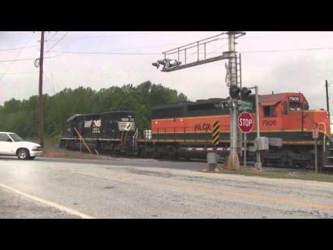 NS: freight train delivering to a local business