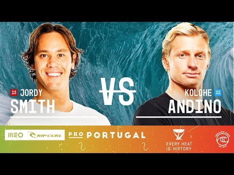 Jordy Smith vs. Kolohe Andino - Quarterfinals, Heat 1 - MEO Rip Curl Pro Portugal 2019
