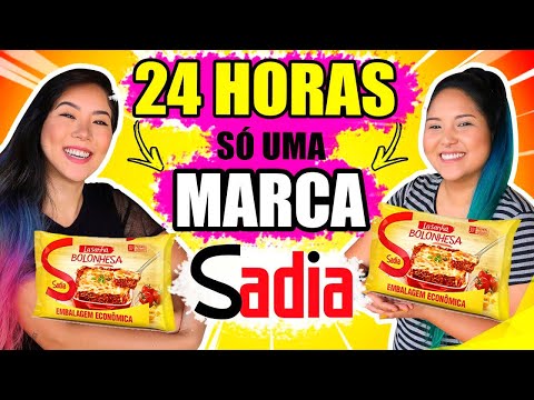24 HORAS SÓ COMENDO COMIDAS DA MARCA SADIA! | Blog das irmãs Video