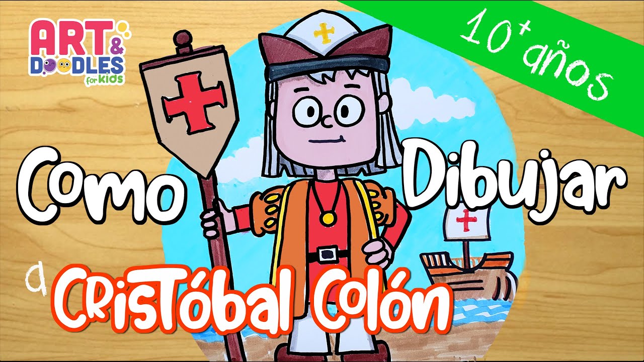 Como dibujar a CRISTÓBAL COLÓN para niños - Christopher Columbus