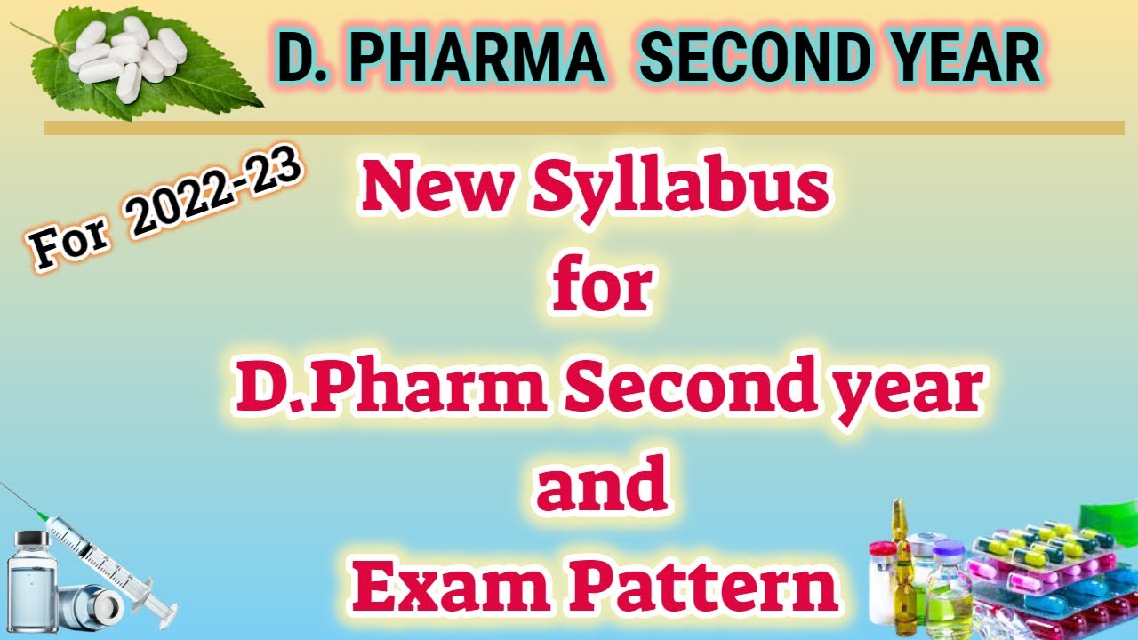 D.Pharm second year new syllabus and exam pattern