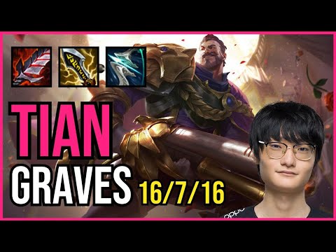 TIAN - GRAVES vs. KINDRED Jungle | KR GRANDMASTER | PATCH 10.25