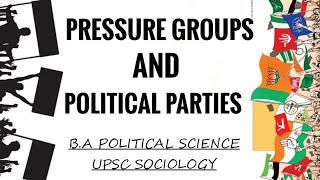 Pressure groups and Political parties in Hindi|B.A Political science|UPSC sociology|
