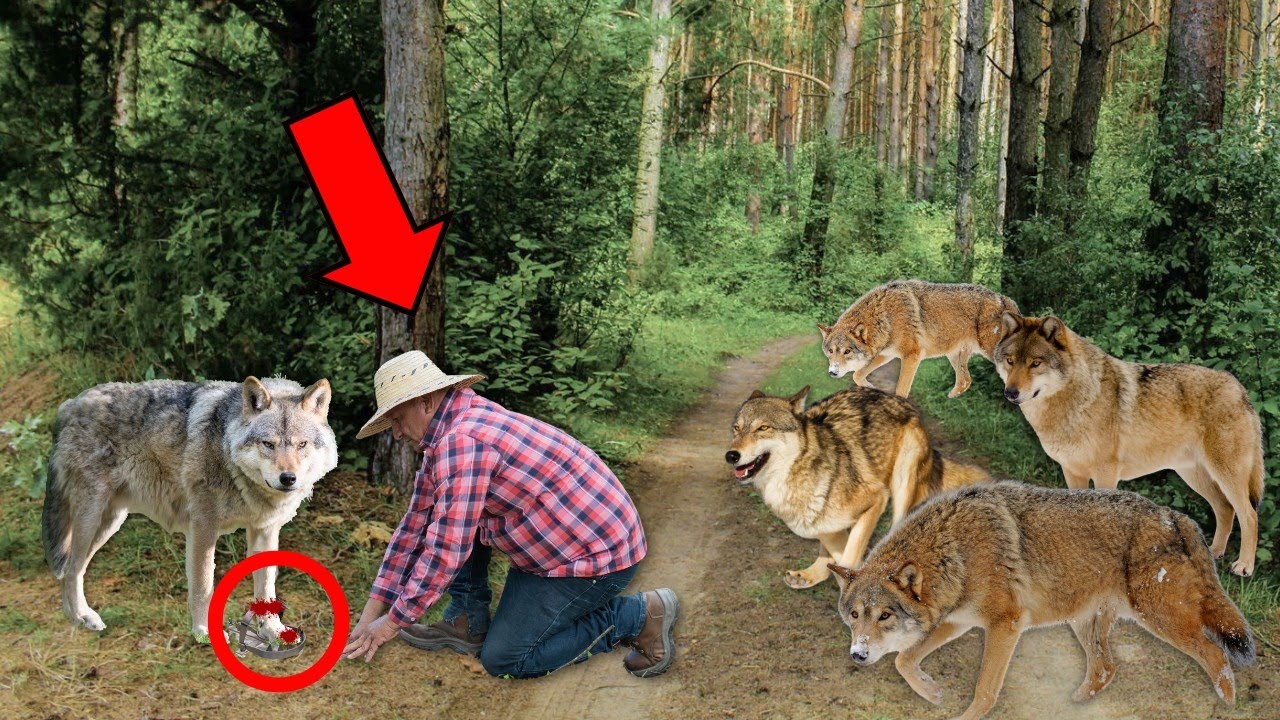 😭 HOMBRE LIBERA AL LOBO DE LA TRAMPA, PERO ENTONCES APARECE LA MANADA Y LO QUE LE HACEN DA MIEDO...