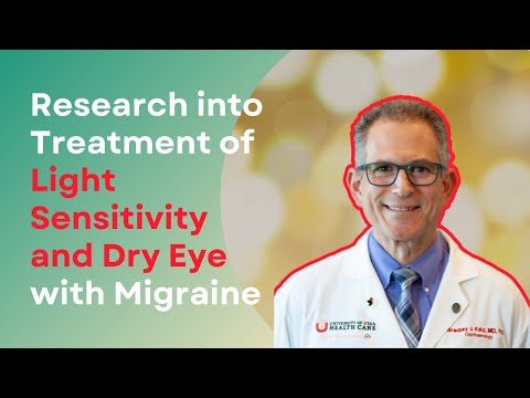 Research into Treatment of Light Sensitivity and Dry Eye with Migraine