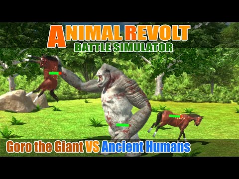 Goro the Giant vs Ancient Humans - Animal Revolt Battle Simulator