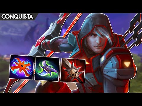 SÓ CRÍTICO VIOLENTO! HOU YI ADC - Conquista - Smite BR