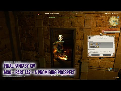 Let's play Final Fantasy XIV  - MSQ Walkthrough - Part 149 - A Promising Prospect