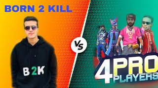 B2K vs 4 Pro Player Custom Gameplay || Very Hard Room matct || Unexpected End Of The Match || BGMP.