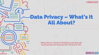 Engaging Networks: Data Privacy - What's it all about?