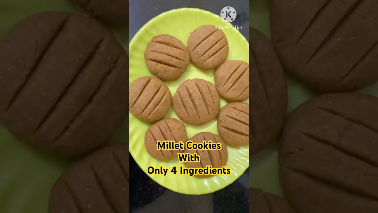 Healthy Millet Cookies/Only 4 Ingredients/Tasty Millet Biscuits#trending