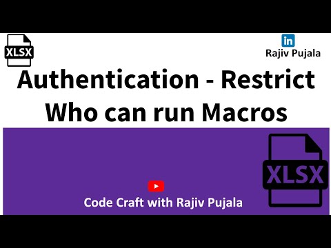32. Authentication in Excel VBA: Who Can Run Macros?
