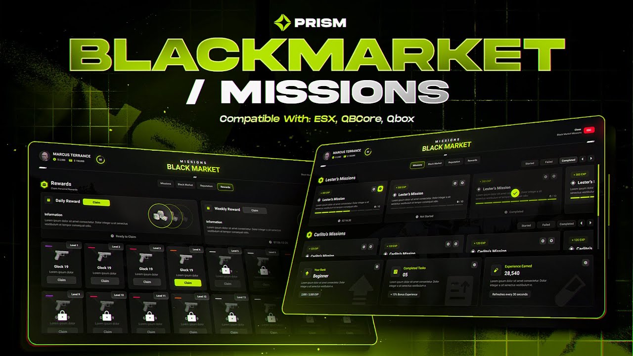 Prism | Advanced Blackmarket & Missions