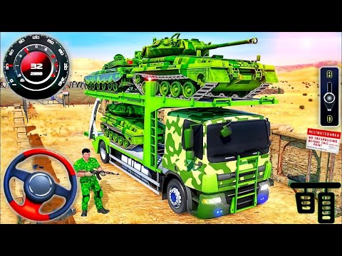 Us Army Truck Transport - Delivering Army Tank and Jeep Driving: Android Gameplay