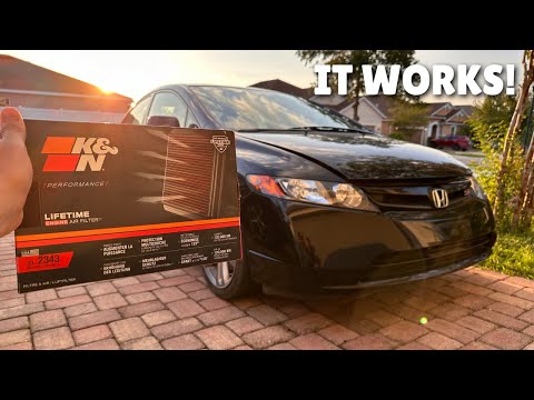 8th Gen Si K&N Drop In Filter Install and Ripping VTEC