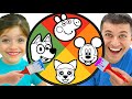 Adel vs Dad Coloring & Drawing Challenge | Fun Learning Video for Toddlers!