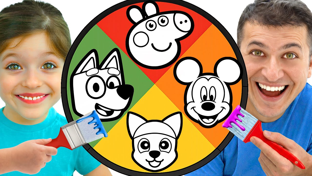 Adel vs Dad Coloring & Drawing Challenge | Fun Learning Video for Toddlers!