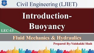Lec-13_Buoyancy Introduction | Fluid Mechanics and Hydraulics | Civil Engineering