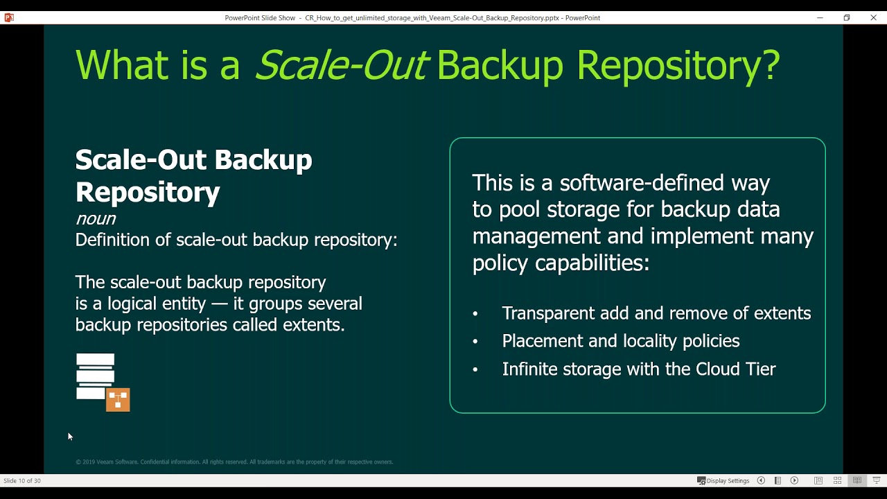 How to get unlimited storage with Veeam Scale-out Backup Repository video