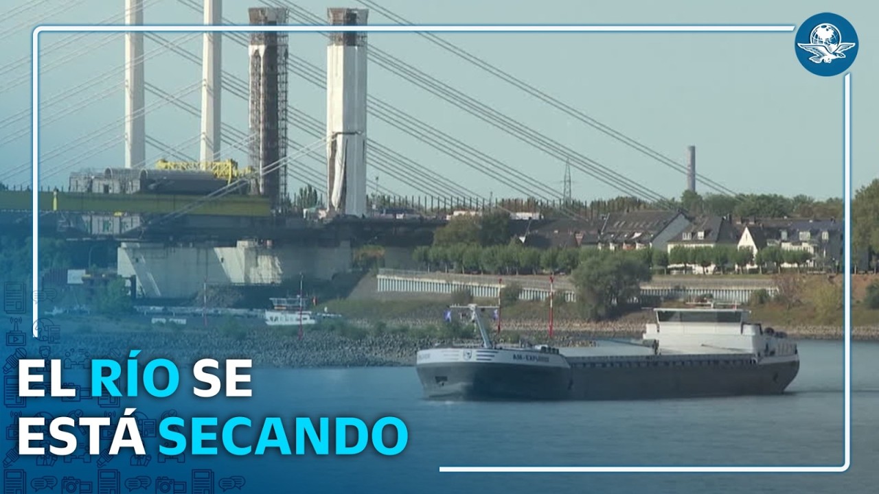 Río Rin alcanza mínimos históricos y dispara costos del transporte en Alemania