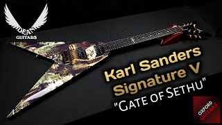 Video thumbnail for Dean Karl Sanders V Floyd "Gate of Sethu" Signature Nile 4K guitar close up video by Oxford Guitars