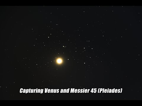 Capturing Venus and Pleiades | Movement of Venus timelapse