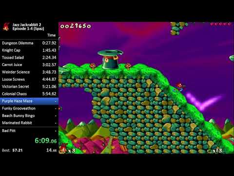 TAS - Jazz Jackrabbit 2 Episode 1-4 as Spaz in 15:20