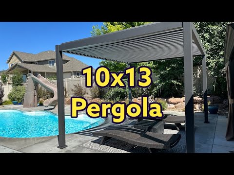 Mirador Full Aluminum Louvered Pergola Installation and Review | 10x13 Mirador 111DA Charcoal