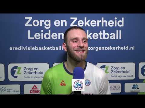 Interviews na Zorg en Zekerheid Leiden - Aris Leeuwarden (Basketball Cup) 21 december 2022