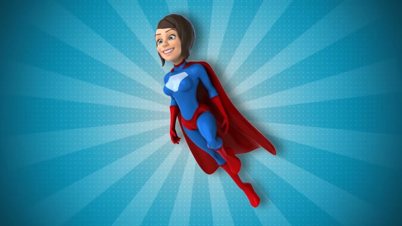 superhero cartoons | Stock Video
