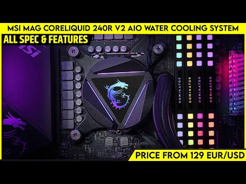 Aušintuvas MSI MAG CORELIQUID 240R V2/AMD AM5/LGA 1700 video