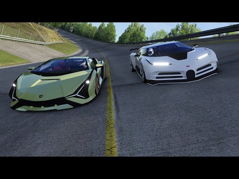 Bugatti Centodieci vs Lamborghini Sian at Monza Full Course