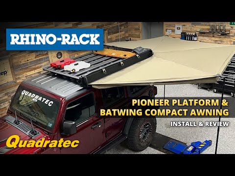 Rhino-Rack Pioneer Platform & Batwing Compact Awning for Jeep Wrangler JL