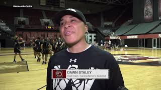 WBB: Dawn Staley Previews Upcoming Lander Exhibition