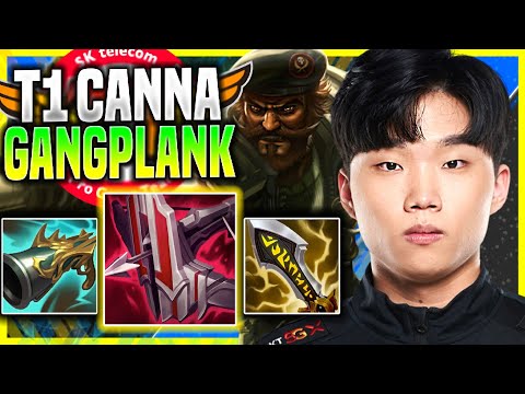 CANNA IS READY FOR GANGPLANK! - T1 Canna Plays Gangplank Top vs Gnar! | Season 11