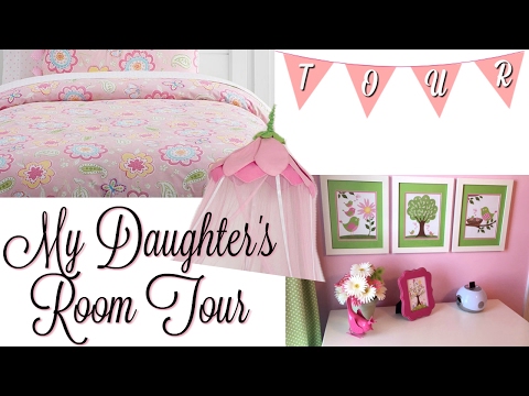 MY 7 YEAR OLD DAUGHTER'S BEDROOM TOUR | GIRLY PINK ROOM Video