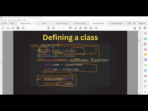 9618 Python Video Tutorial Class 4 Part 4 Oop Constructor Private Variables Python Tutor