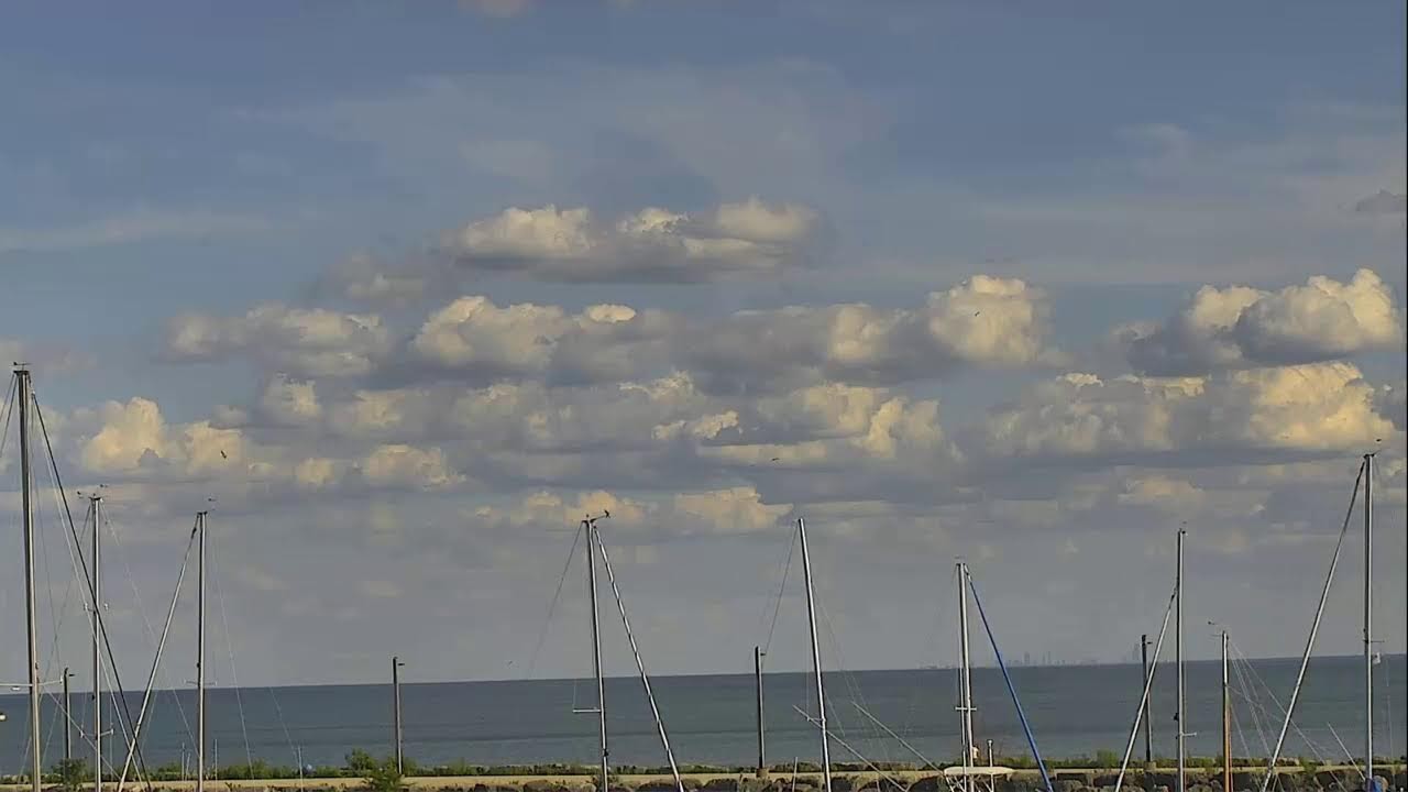 Live webcam view of Waukegan Harbor Sailboats on Lake Michigan
