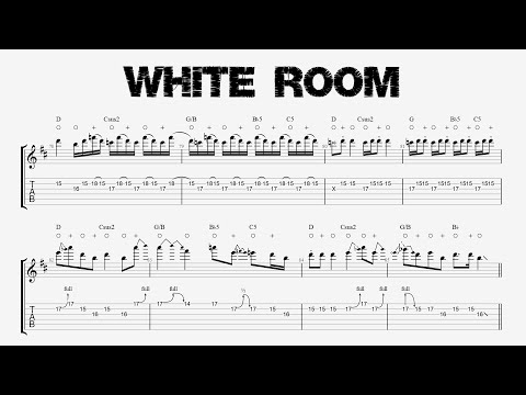 Cream - WHITE ROOM - Guitar Solo Tutorial (Tab + Sheet Music)