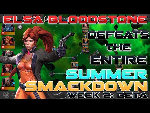 [MCOC] Elsa Bloodstone Solos EVERY BOSS in Epic Summer Smackdown Beta Boss Rush! No Items or Boosts!