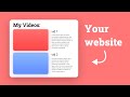 Show YouTube videos on your own website! | YouTube API Tutorial