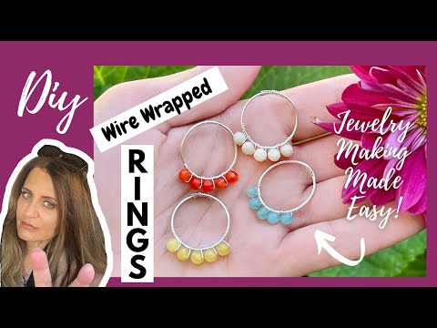 Wire Wrapped Rings! Beading Basics Jewelry Making Tips, Tricks, and Hacks! Beginner to Advanced