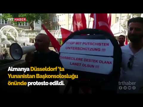 FETÖ'cülere sığınma hakkı veren Yunanistan Almanya'da protesto edildi