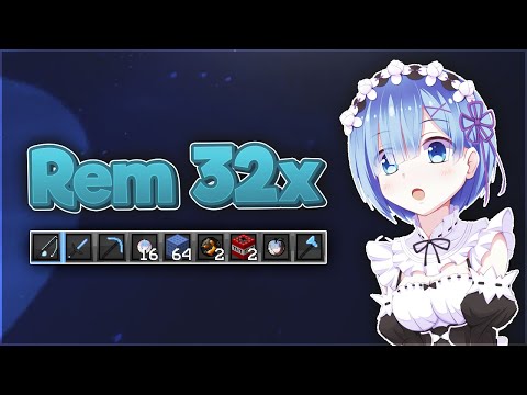 Rem 32x - Blue Anime Minecraft PVP Texture Pack and Resource Pack (1.8.9 / 1.18 / 1.19) [FPS BOOST]